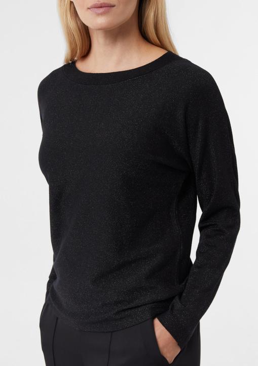 Image du produit Comma Strickpullover Feinstrick-Pullover aus Glitzergarn im Relaxed Fit (40)