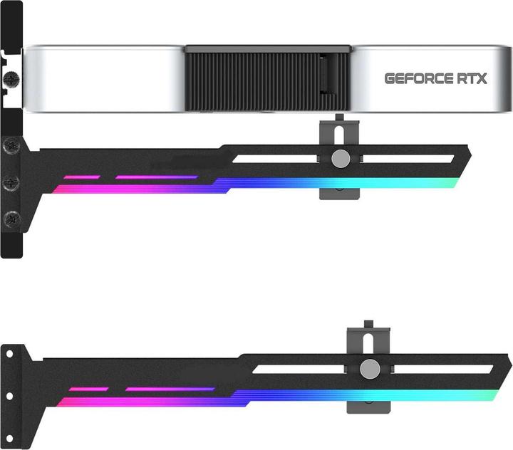 Productafbeelding 1st Cool 1stCOOL GPU Houder ARGB - metalen verstelbare zwarte VGA houder