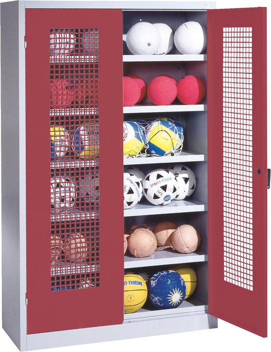 Immagine prodotto C+P Armadio a sfera (HxLxP: 195x120x50 cm, con porte a battente in lamiera forata, tipo 3)