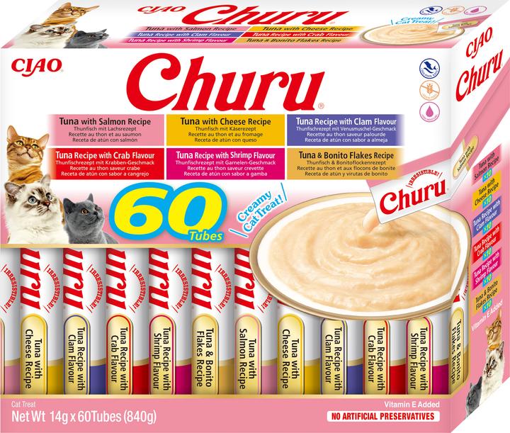 Inaba Churu Variety box Tuna - cat treats - 60 x 14g (Adult, 60 Stk., 14 g)