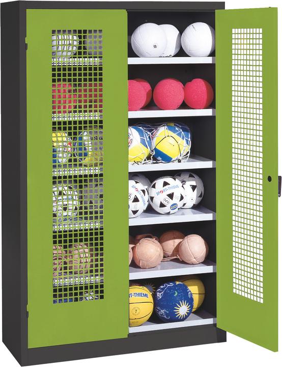 Immagine prodotto C+P Armadio a sfera (HxLxP: 195x120x50 cm, con porte a battente in lamiera forata, tipo 3)