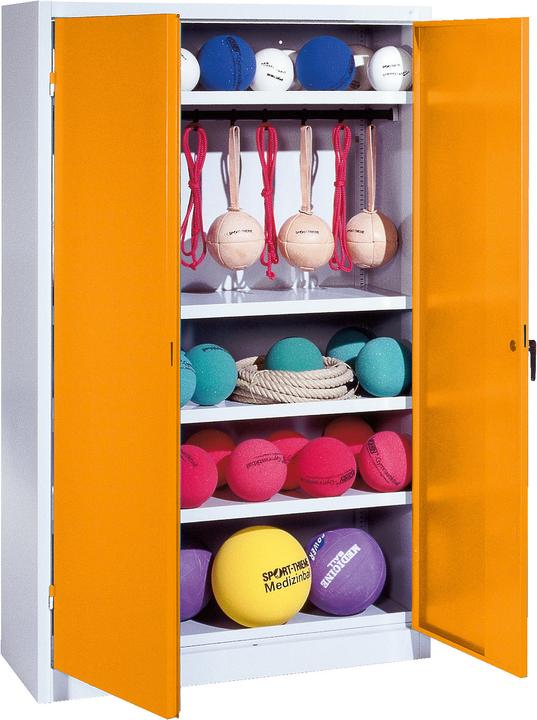 Immagine prodotto C+P Armadio per attrezzature sportive (HxLxP: 195x120x50 cm, con ante a battente in lamiera piena, tipo