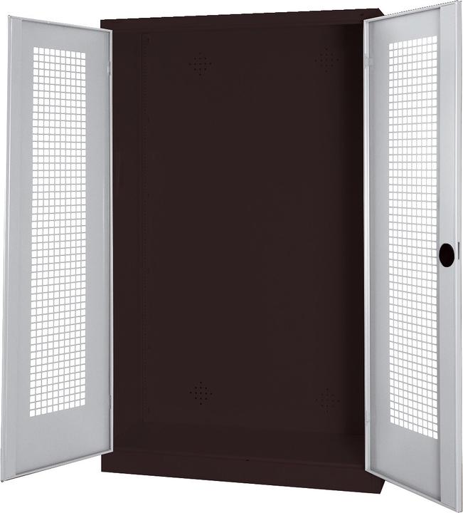 Actual product image C+P Modular sports equipment cabinet (HxWxD: 195x120x50 cm, with perforated sheet metal hinged doors).