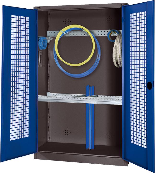 Actual product image C+P Modular sports equipment cabinet with basic equipment (HxWxD: 195x120x50 cm, with perforated hinged