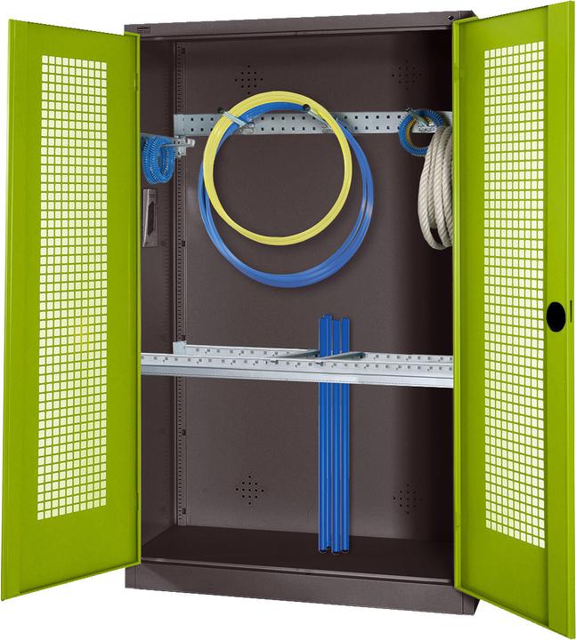 Actual product image C+P Modular sports equipment cabinet with basic equipment (HxWxD: 195x120x50 cm, with perforated hinged