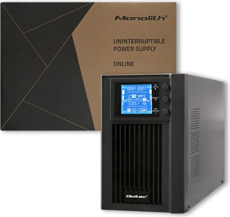 Immagine prodotto Qoltec 53042 Gruppo di continuità| On-line| Onda sinusoidale pura| 1kVA| (1000 VA, 800 W, Doppio convertitore online UPS)