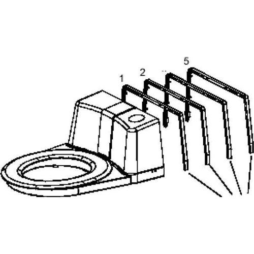 CWS, Coperchio e sedile WC, Toilettensitz Paradise Cleanseat Ausgleichsleisten fr 4560000 u. 4540000