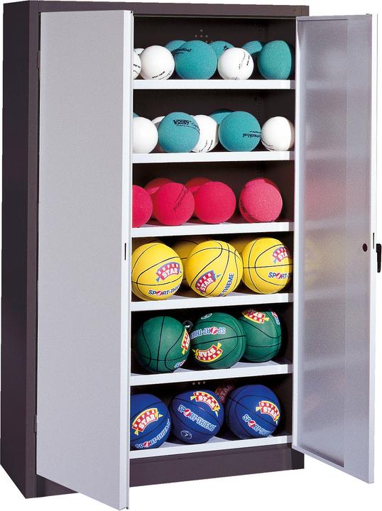 Actual product image C+P Ball cabinet (HxWxD: 195x150x50 cm, with full sheet metal hinged doors, type 3)