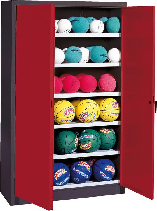 Immagine prodotto C+P Armadio a sfera (HxLxP: 195x120x50 cm, con porte a battente in lamiera piena, tipo 3)