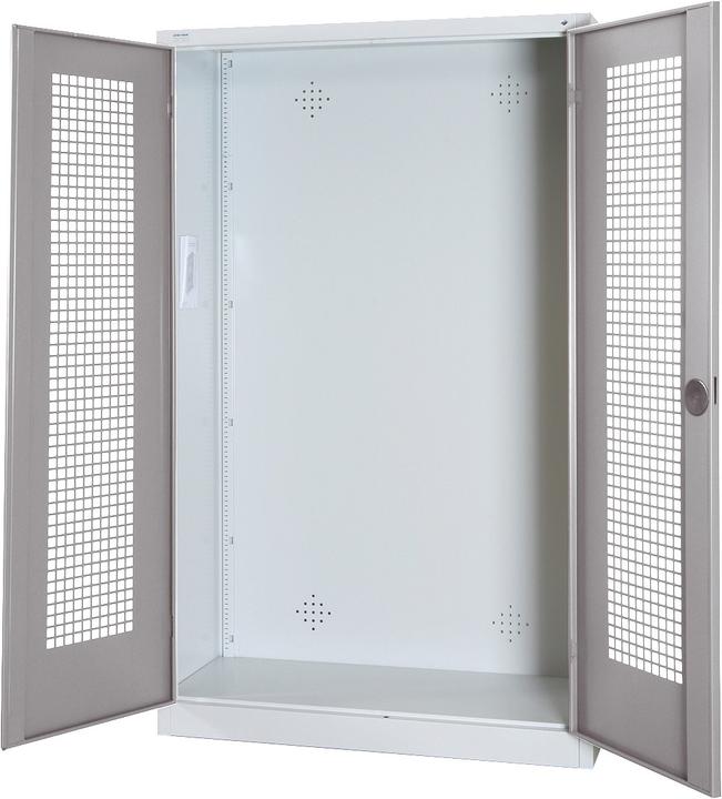 Produktbild C+P Modul-Sportgeräteschrank (HxBxT: 195x120x50 cm, mit Lochblech-Flügeltüren)
