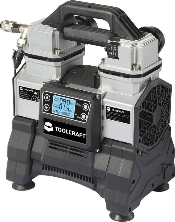 Immagine prodotto Toolcraft TO-8952876 Compressore d'aria 500W 12 V/DC, 24 V/DC, 220 V/AC 9 bar (9 bar, 5 l)