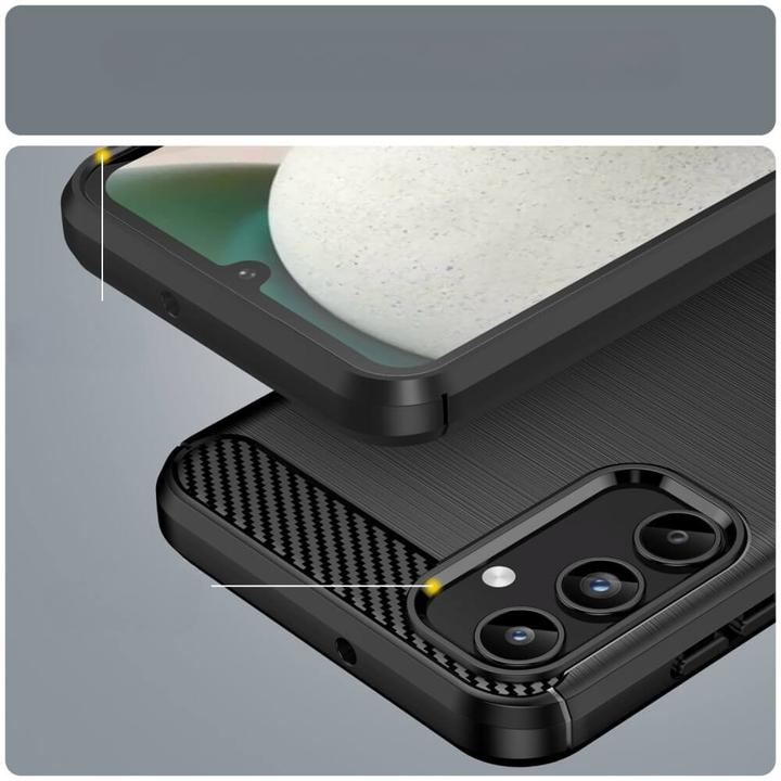 Produktbild Cover-Discount Galaxy A15 - Metall Carbon Look Hülle schwarz (Samsung Galaxy A15)