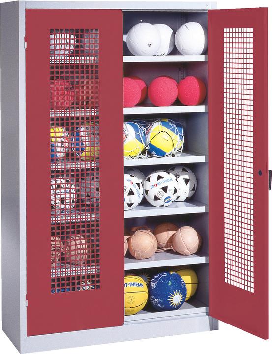 Produktbild C+P Ballschrank (HxBxT: 195x120x50 cm, mit Lochblech-Flügeltüren, Typ 3)