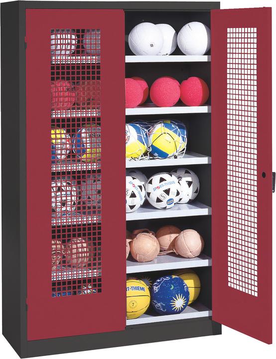 Immagine prodotto C+P Armadio a sfera (HxLxP: 195x120x50 cm, con porte a battente in lamiera forata, tipo 3)