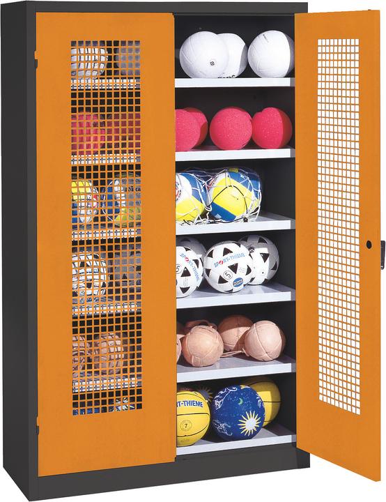 Immagine prodotto C+P Armadio a sfera (HxLxP: 195x120x50 cm, con porte a battente in lamiera forata, tipo 3)