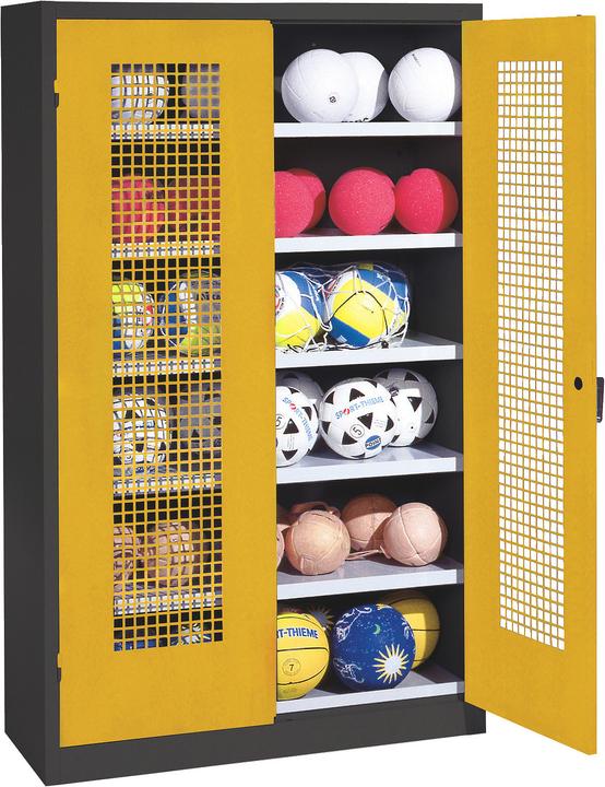 Immagine prodotto C+P Armadio a sfera (HxLxP: 195x120x50 cm, con porte a battente in lamiera forata, tipo 3)