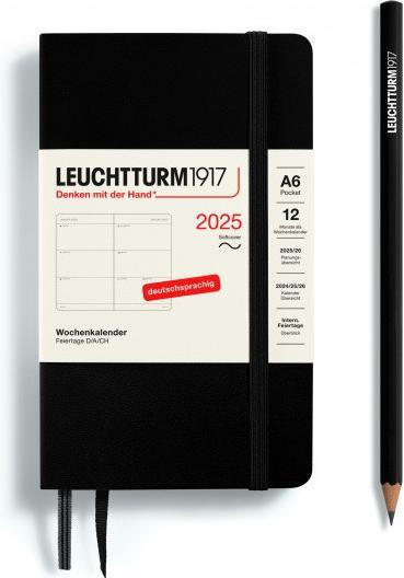 Produktbild Leuchtturm1917 Leuchtturm 1w/2s.Pocket Sc Schw (9 x 15 cm, 1 Woche / 2 Seiten)