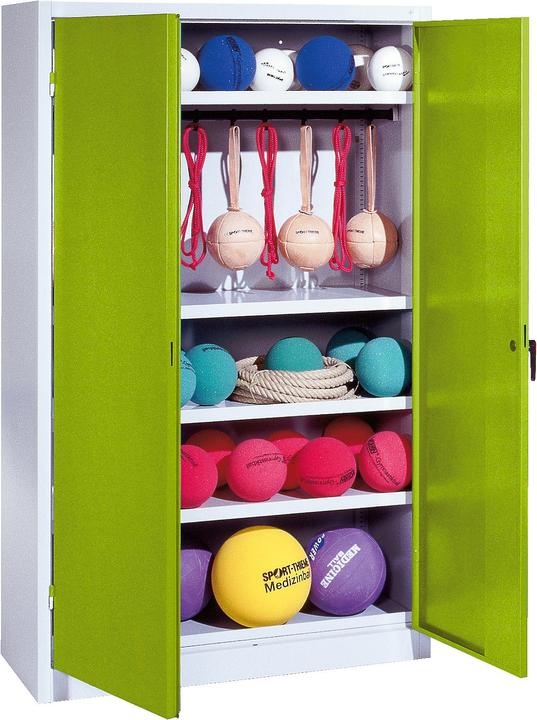 Immagine prodotto C+P Armadio per attrezzature sportive (HxLxP: 195x120x50 cm, con ante a battente in lamiera piena, tipo
