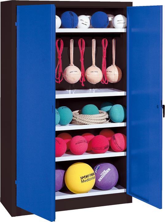 Immagine prodotto C+P Armadio per attrezzature sportive (HxLxP: 195x120x50 cm, con ante a battente in lamiera piena, tipo