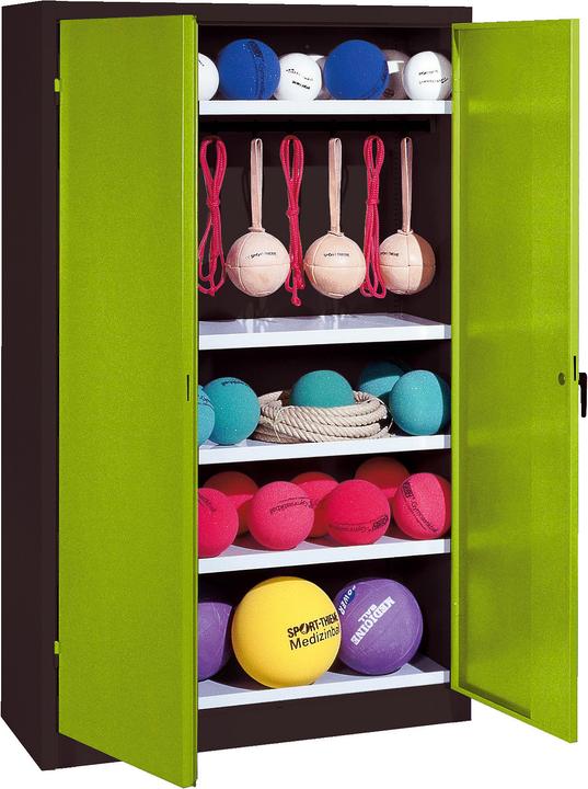 Immagine prodotto C+P Armadio per attrezzature sportive (HxLxP: 195x120x50 cm, con ante a battente in lamiera piena, tipo
