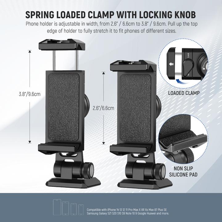 Actual product image Neewer (10101935) Cell Phone Tripod Mount (Plastic)