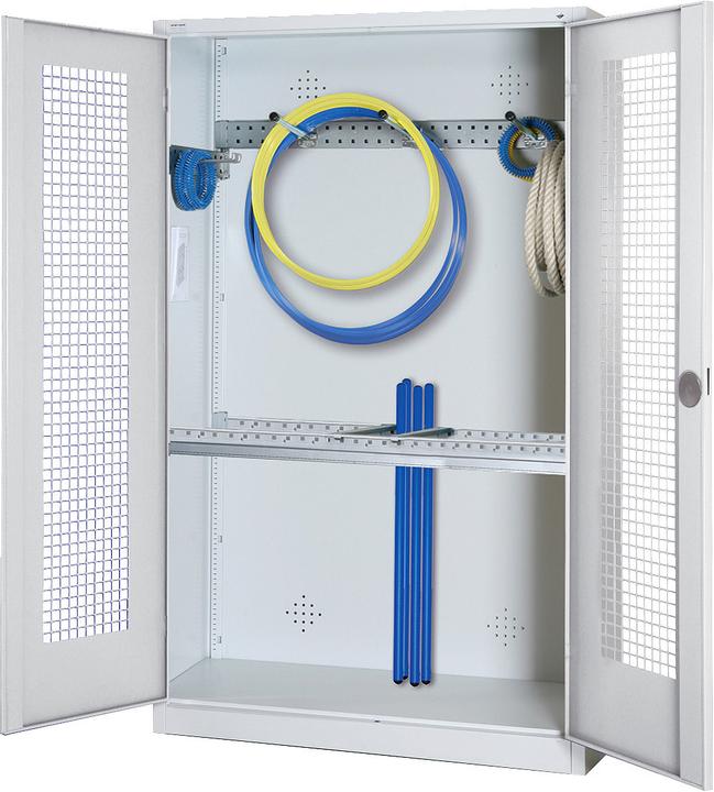 Actual product image C+P Modular sports equipment cabinet with basic equipment (HxWxD: 195x120x50 cm, with perforated hinged