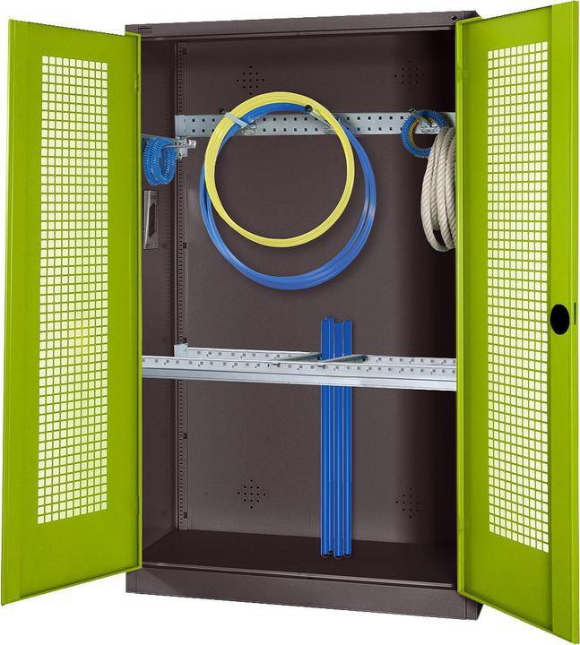 Actual product image C+P Modular sports equipment cabinet with basic equipment (HxWxD: 195x120x50 cm, with perforated hinged