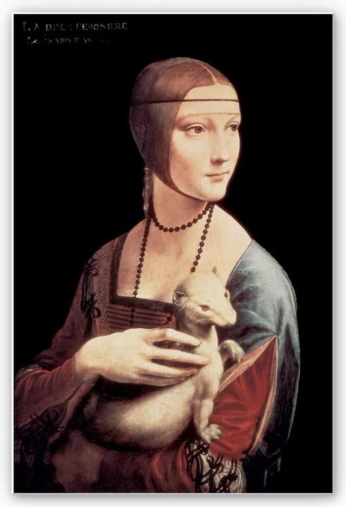 Actual product image Trenddeko Da Vinci - The Lady with the Ermine (40 x 60 cm)