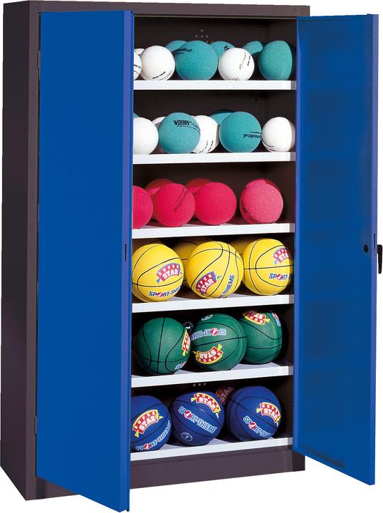 Actual product image C+P Ball cabinet (HxWxD: 195x93x40 cm, with solid sheet metal hinged doors, type 3)