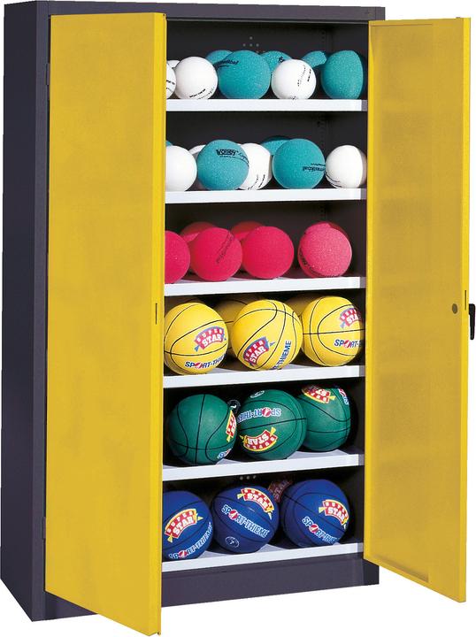 Produktbild C+P Ballschrank (HxBxT: 195x93x40 cm, mit Vollblech-Flügeltüren, Typ 3)
