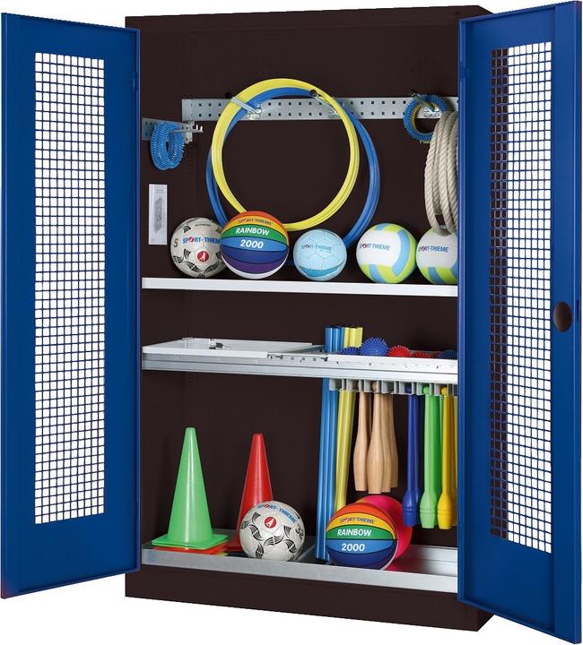 Immagine prodotto C+P Armadio modulare per attrezzature sportive con attrezzatura completa (HxLxP: 195x120x50 cm, con