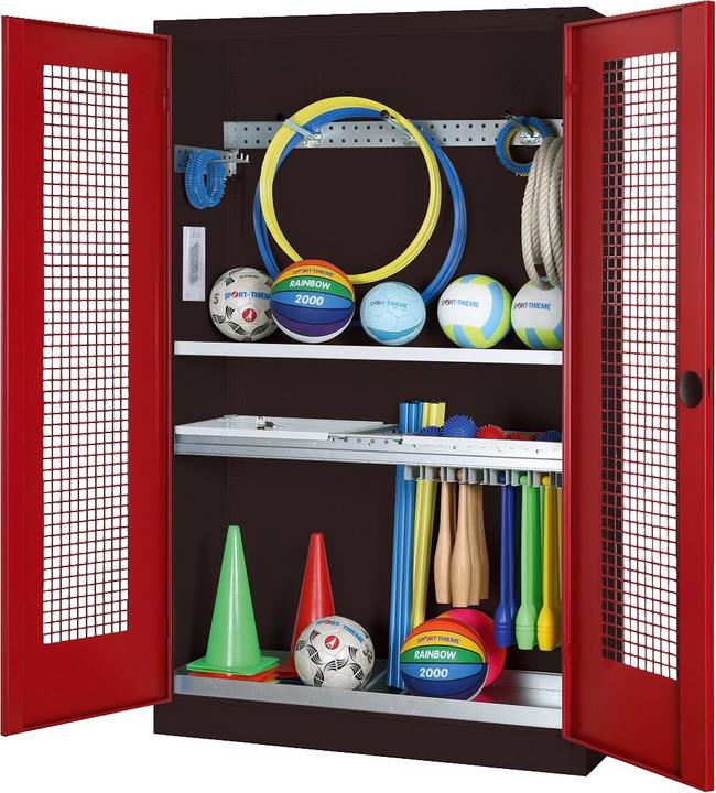 Immagine prodotto C+P Armadio modulare per attrezzature sportive con attrezzatura completa (HxLxP: 195x120x50 cm, con