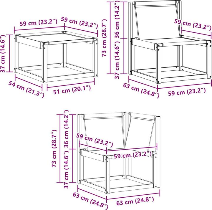 Produktbild vidaXL Outdoor-Sofa
