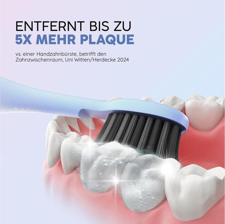 Actual product image happybrush Zahnbürstenkopf Eco Vibe V3+ Black, 3 Stück (3 x)