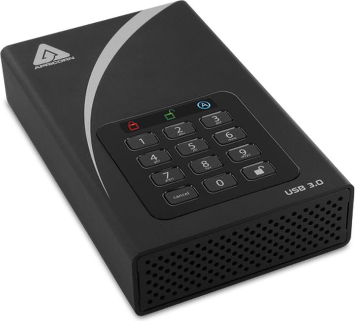 Apricorn HDD Aegis Padlock AES 2,5 12TB USB3.0 ext (12 TB)