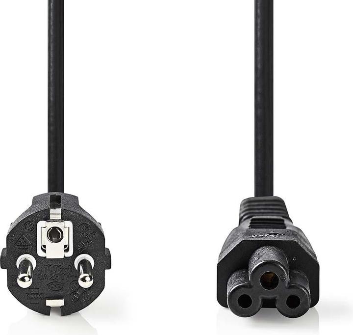 Produktbild Nedis Stromkabel | Schutzkontaktstecker | IEC-320-C5 | Gerade | Gerade | Vernickelt | 5.00 m | Rund (5 m)