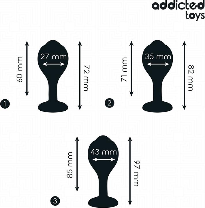 Produktbild Addicted toys - 3er-Set Analplug Mit Juwel