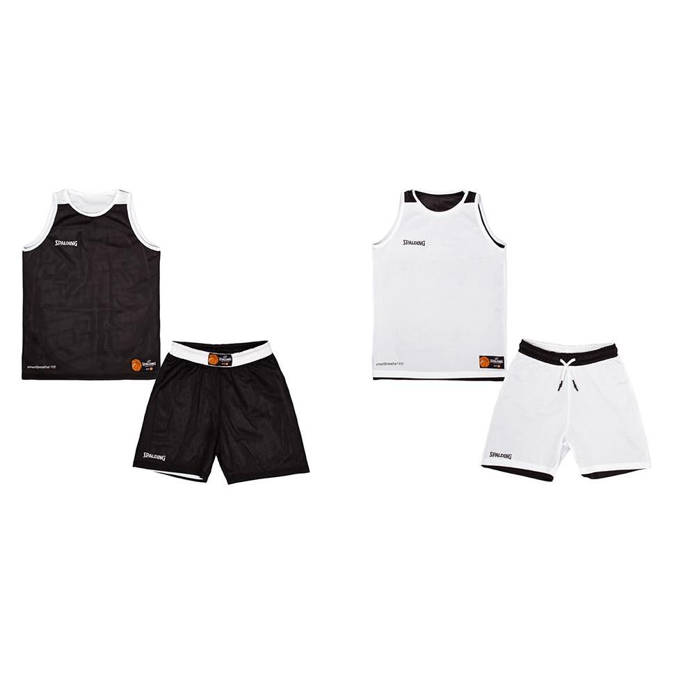 Spalding, Unisex, Sportshirt, Double Face Set (128), Schwarz, 128