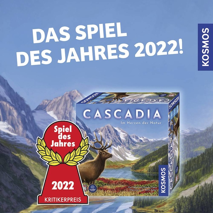 Produktbild Kosmos Familienspiel Cascadia – Im Herzen der Natur (Deutsch)