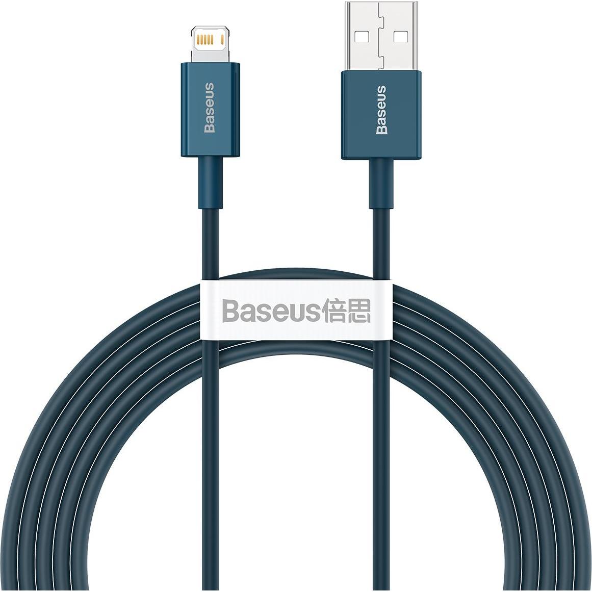 Baseus Superior Series Cable USB to iP 2.4A 2m (blue) (2 m, USB 2.0), USB Kabel