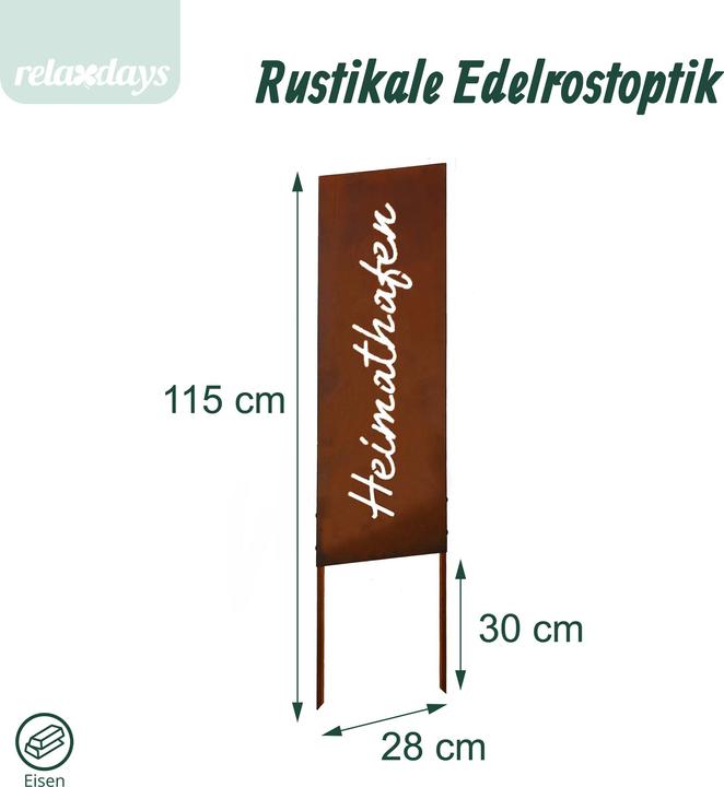 Produktbild Relaxdays Edelrost-Gartendeko