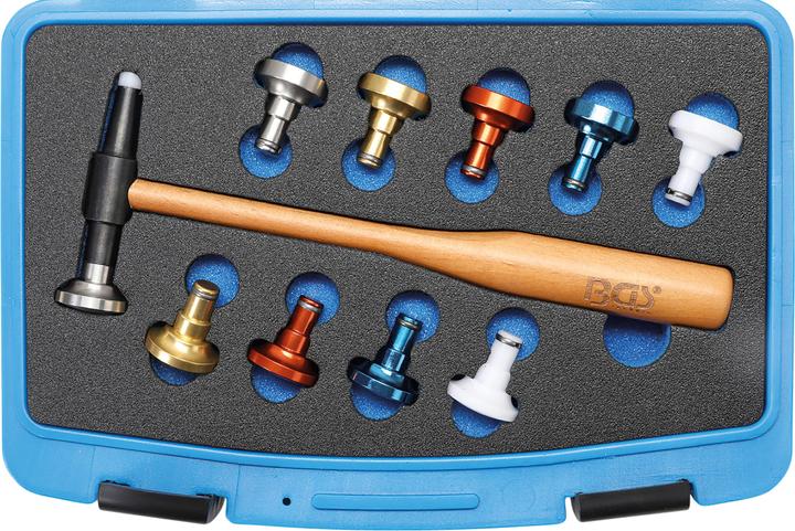 Actual product image BGS Hammer Set with Interchangeable Heads Ø 28 mm 11 pcs.