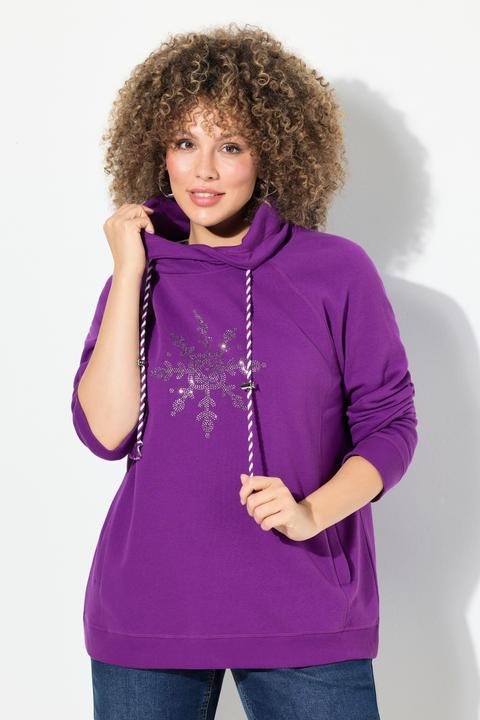 Produktbild Ulla Popken Sweatshirt, Eisstern, Stehkragen, Taschen, Langarm (42, 44)