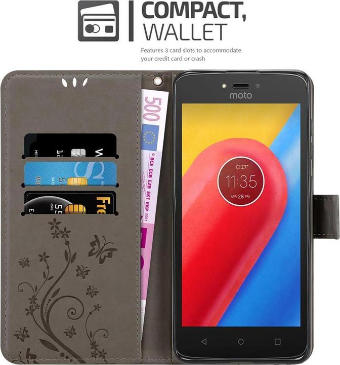 Actual product image Cadorabo Flower Book Cover (Motorola Moto C)