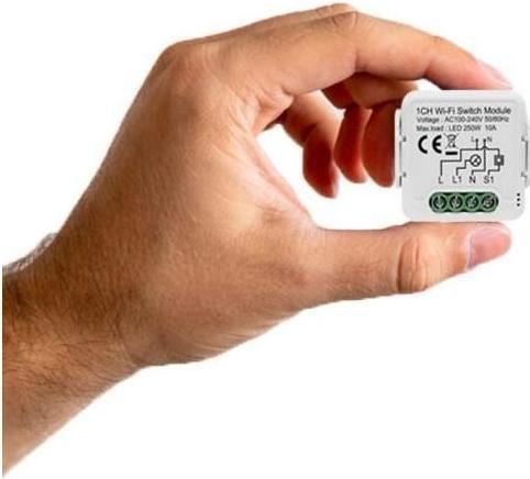 Actual product image Shelly NPLLSW01-10A - Netplus Smart Relay Switch Module 10A 1-channel Wi-Fi (Switch actuator)