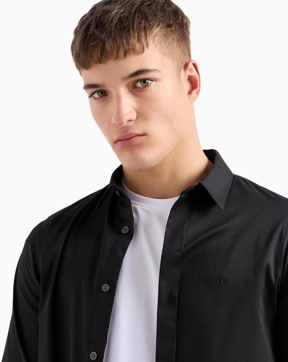 Produktbild Armani Exchange Intelligentes Stretch-Satin Freizeithemd (S)