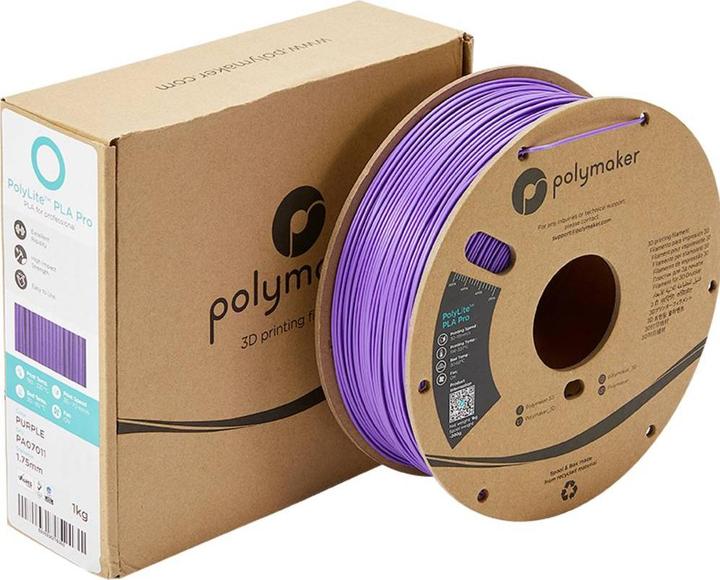 Immagine prodotto Polymaker PolyLite PLA PRO viola 1,75 mm 1 kg (1.75 mm, 1000 g)