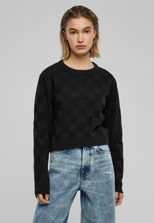 Produktbild Urban Classics Ladies Check Knit Sweater - 126785 (XL)