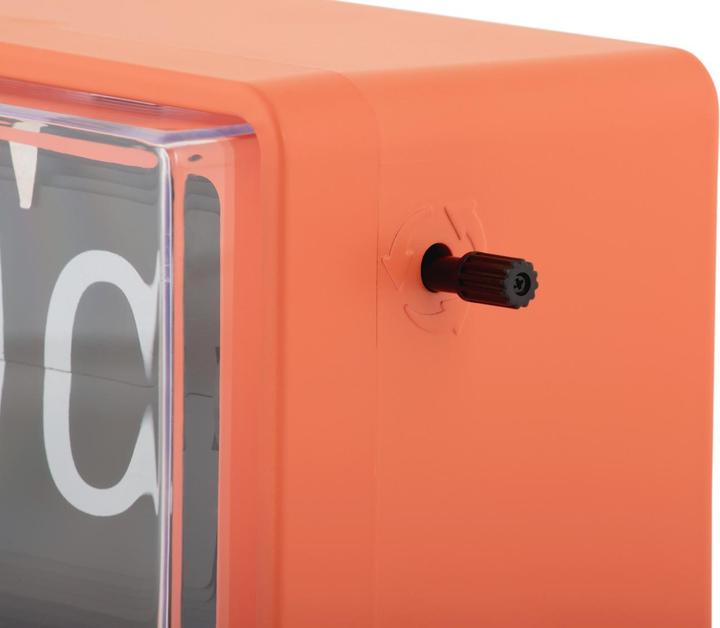 Produktbild Karlsson Wandklok Retro Boxed Flip - Helderoranje - 20x10x10cm - Wandklok Scandinavisch (20 x 10 x 10 cm)