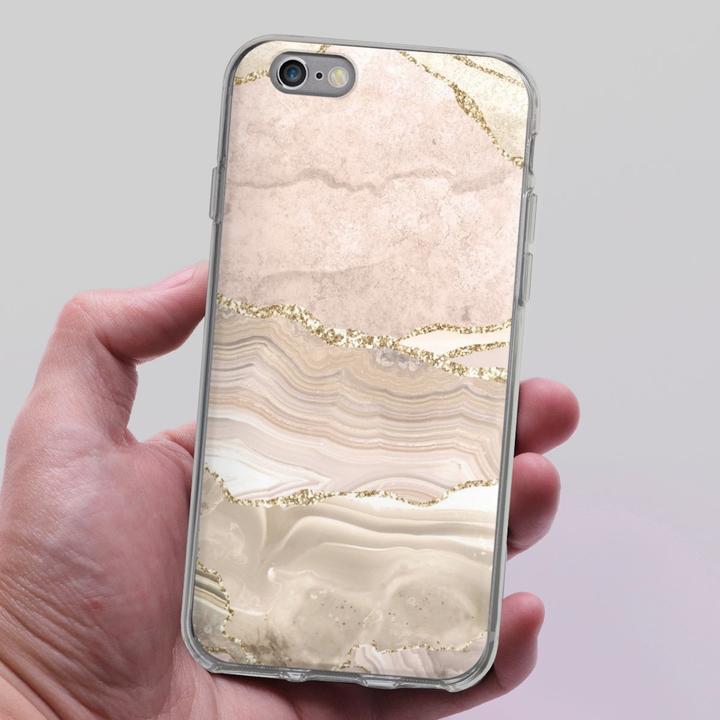 Produktbild DeinDesign Silikon Hülle für Apple iPhone 6 Handyhülle Case Smartphone Schutzhülle Glitzer Look Marmor Utart (Apple iPhone 6)
